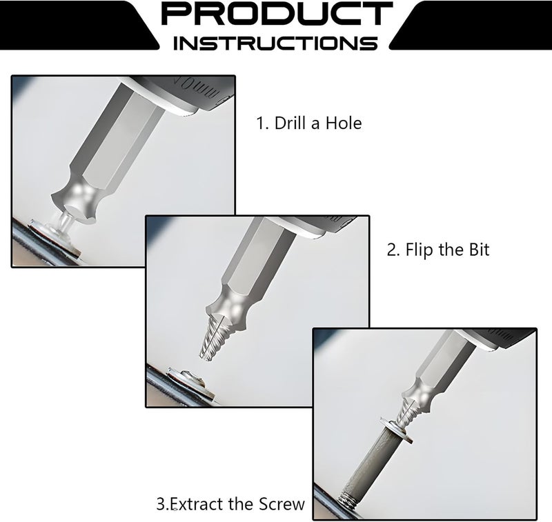 KUSONKEY Valentines Day Gifts for Him,Damaged Screw Extractor Set Gift for Men,Stripped Screws Nuts & Bolts Drill Bit Tools for Broken or Stubborn Screws Removal,Stocking Stuffers for Him - Image 4